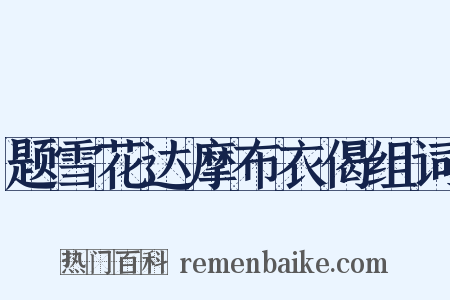 题雪花达摩布衣偈组词是什么意思的图片